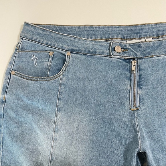 NWT The Ragged Priest Low Rider Bootcut Jean Flare Stretch Denim Light Blue 38 - Picture 11 of 16